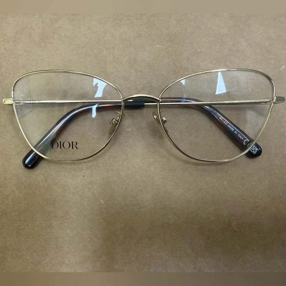 Dior Women's Gold Frame Glasses - Picture 1 of 11